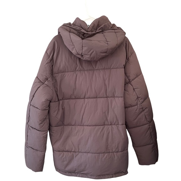 New Noize Cruelty-Free Outerwear Puffer Jacket Grey Plum L Eco Friendly Neutral - Picture 8 of 13